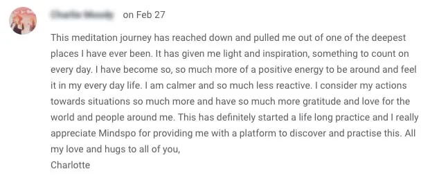 Testimonial from Charlotte