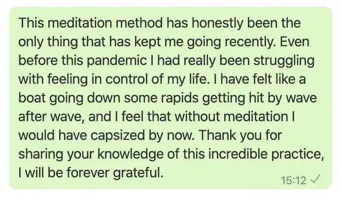 Testimonial — the only thing that kept me going